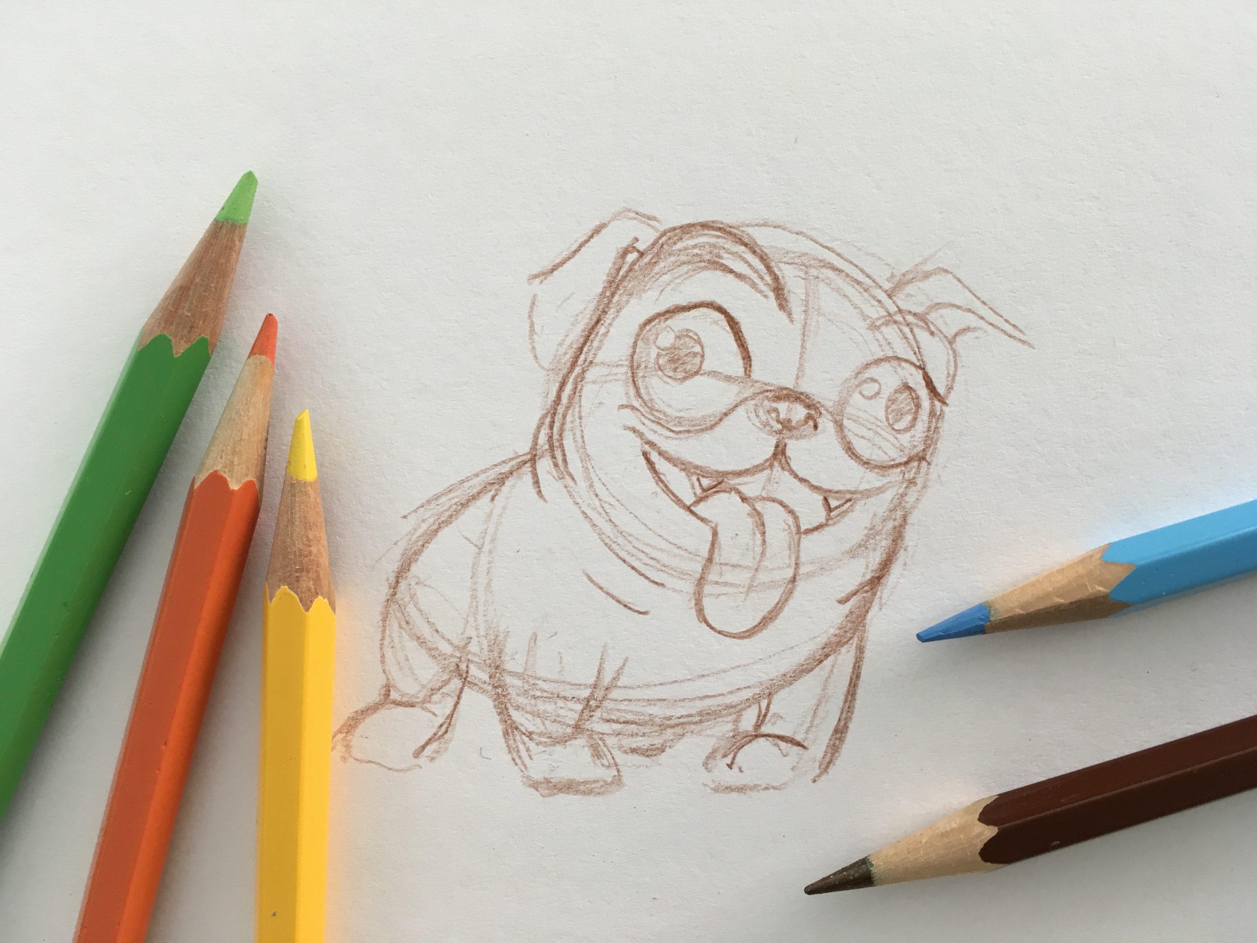 Dessin humoristique d’un chien